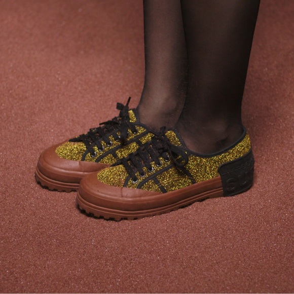 SUPERGA Marco de Vincenzo glitter shoes sneakers 37 - Picture 1 of 8